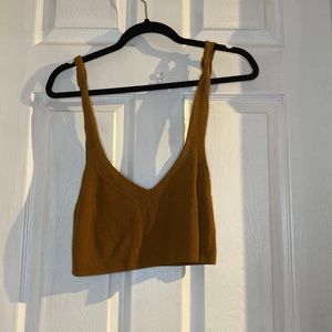 Aritzia; Wilfred free crotchet cropped tank